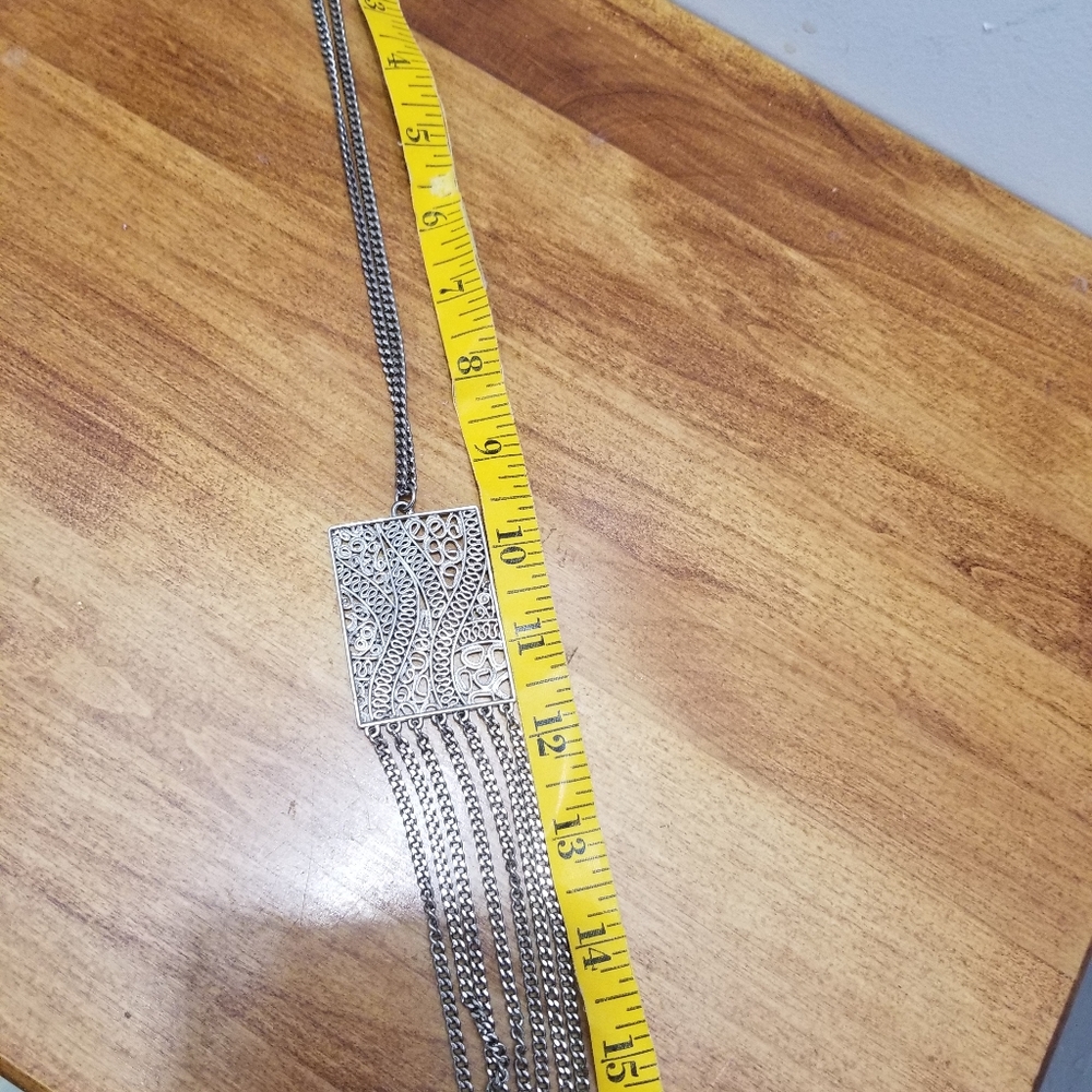 Beautiful Silvertone Statement Necklace Unbranded - image 6